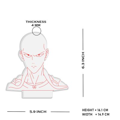 3D Illusion Punch Man Led Night Lamp with Multicolor light Gift For Anime Lover
